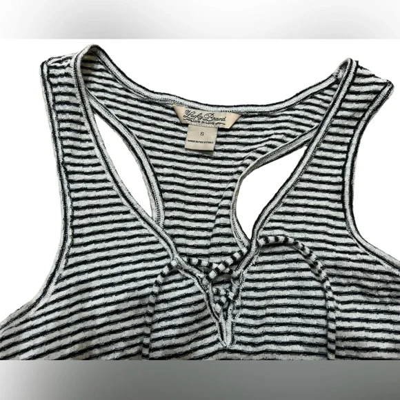 Lucky Brand Strip Tank Top Lace Up Racer Back - Picture 2 of 4